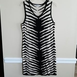 Animal print sweater dress